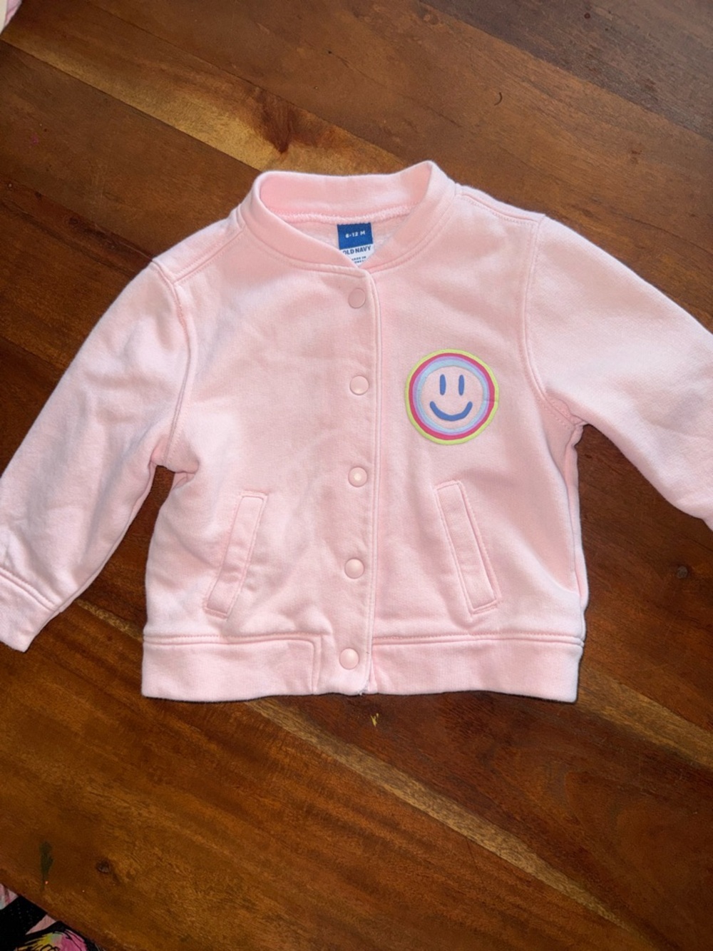 Old Navy‎ Pink Girls Smile Patch Jacket